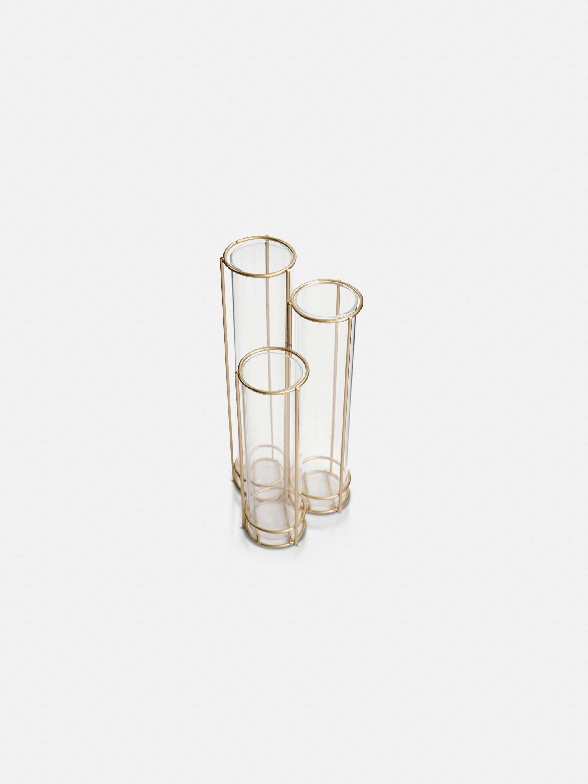 Gilded tiered vase 10*4.7in