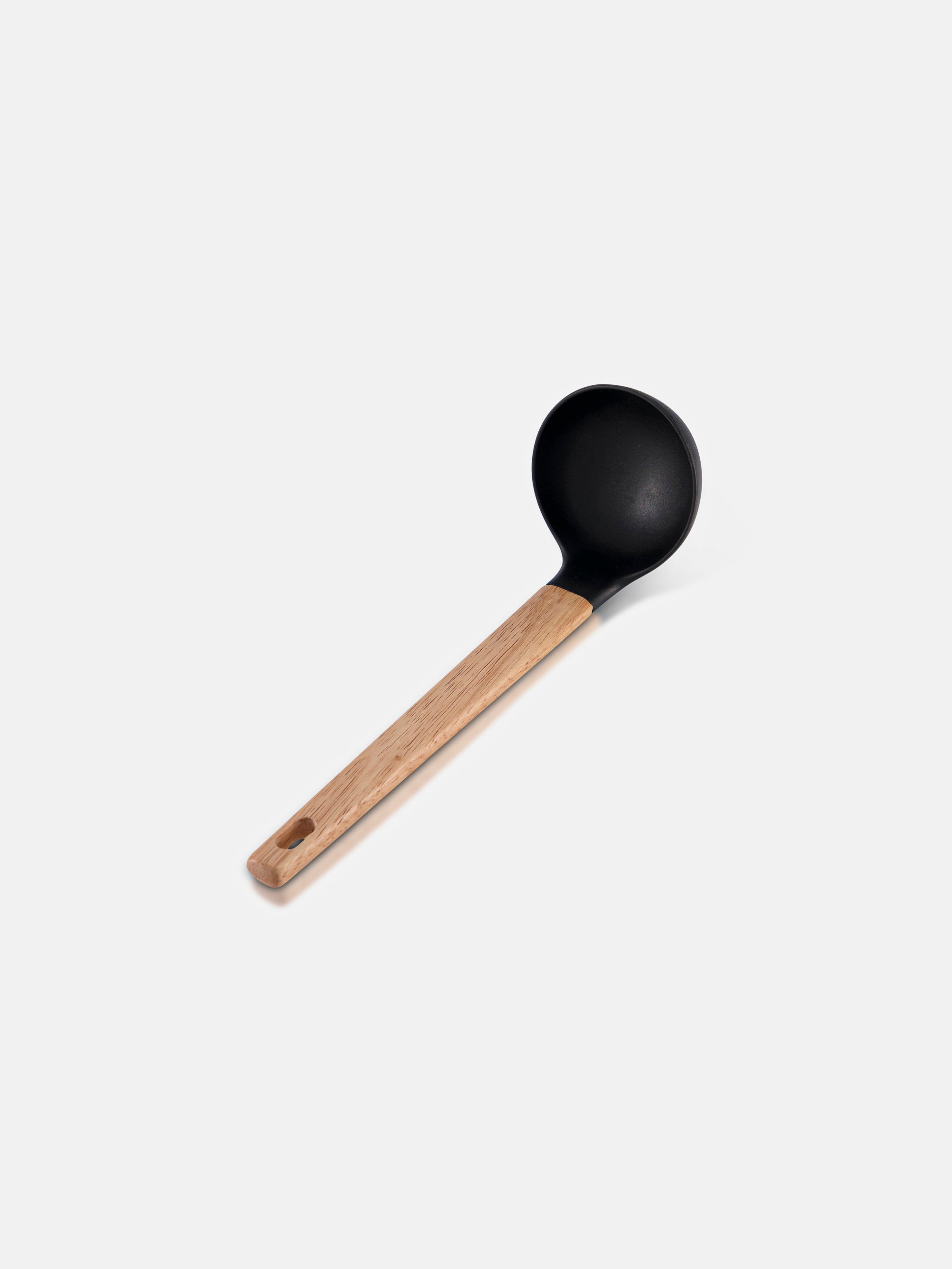 wood & plastic soup ladle