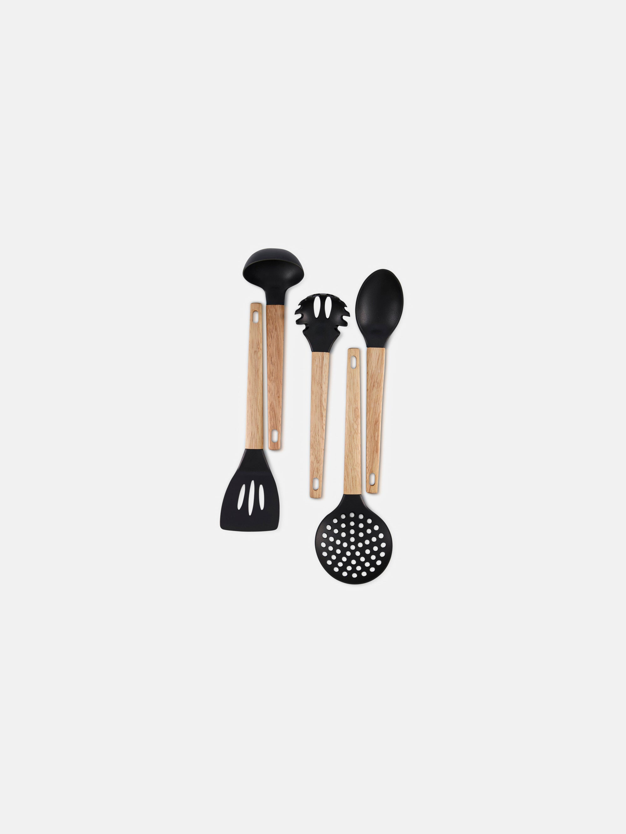wood & plastic serving spoon