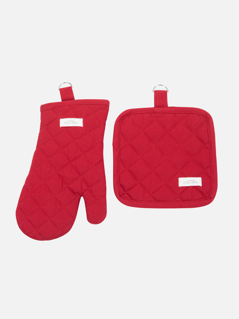 Handy oven glove & trivet set