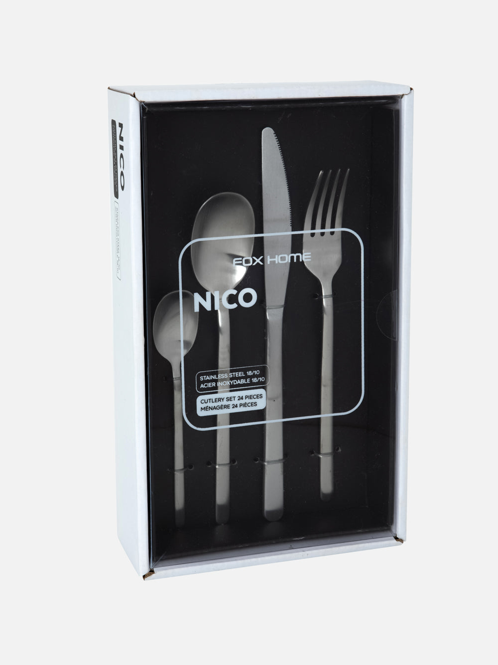 Nico silver 24 piece flatware set