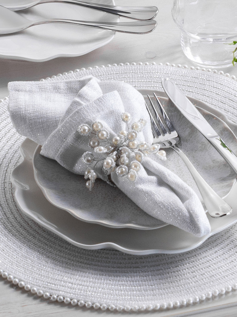 Pearl Polyester Napkins, Set of 4