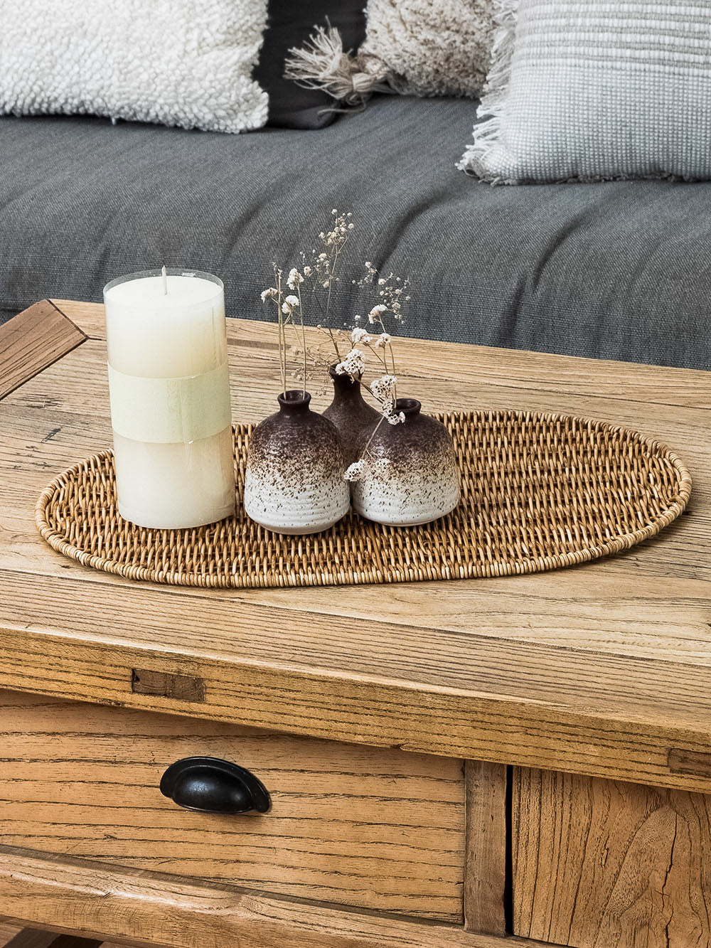 Earth Ceramic Vases, Set of 3