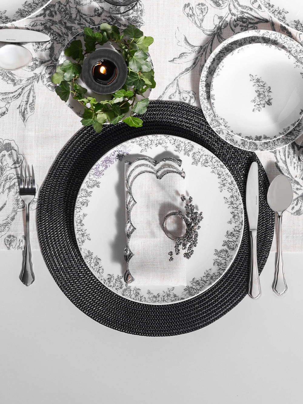 Toile Round Table Placemat