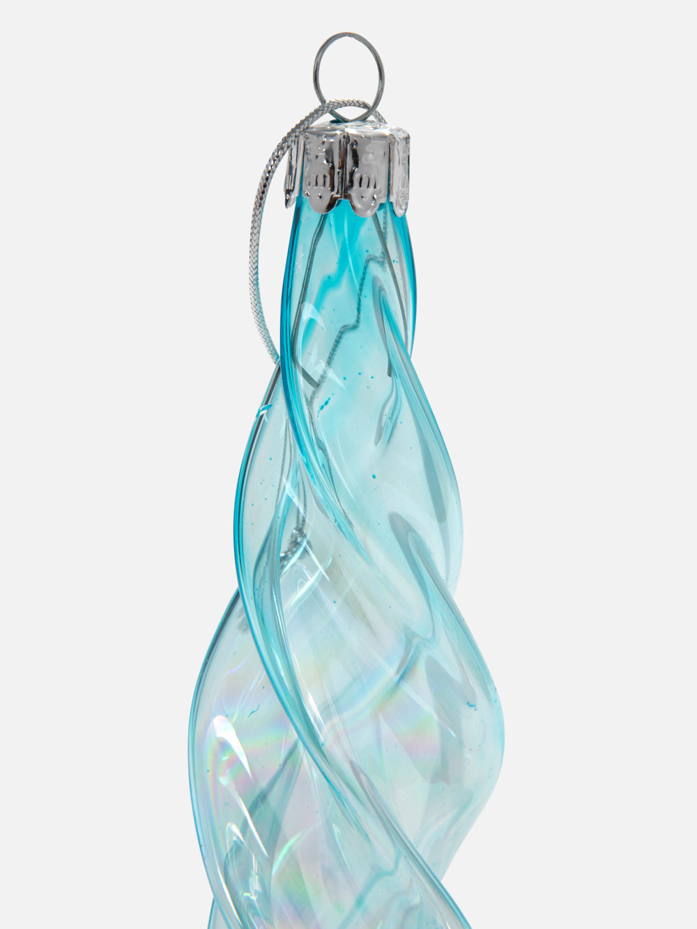 Twisted blue ornament 5.9 in