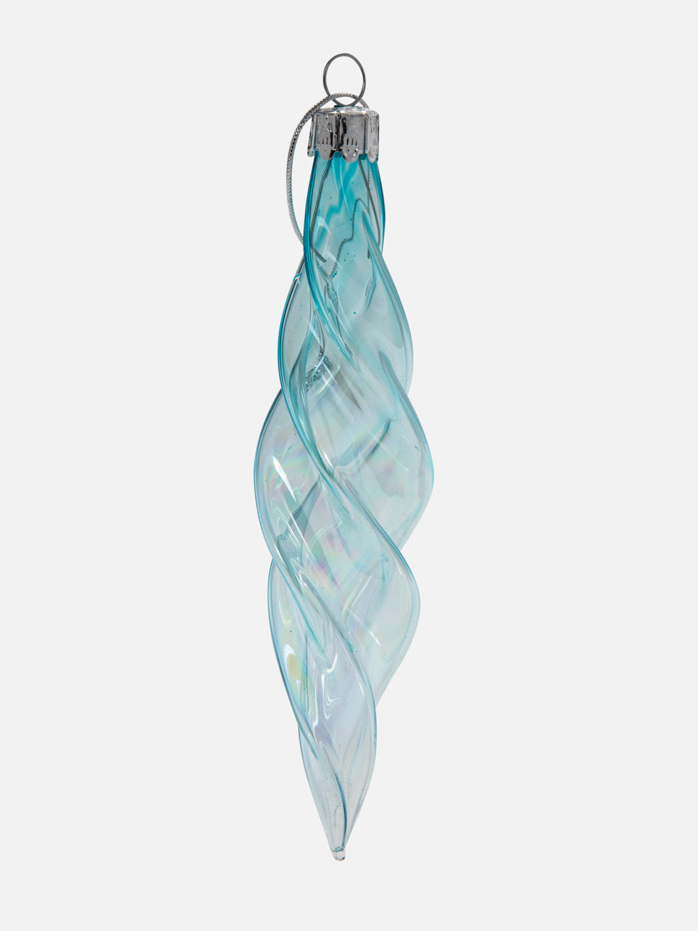 Twisted blue ornament 5.9 in