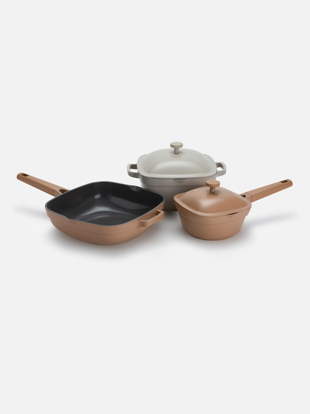 Square Non-Stick Fry Pan 12" | 5.3 Qt | With Lid