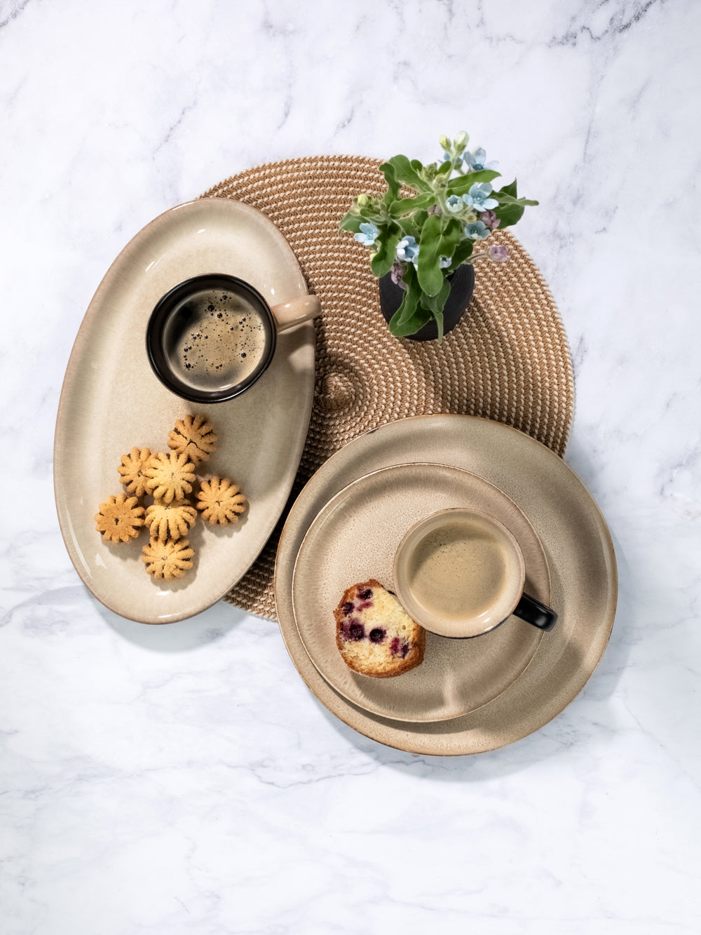 OVAL PLATE MARBLE 13.4cm