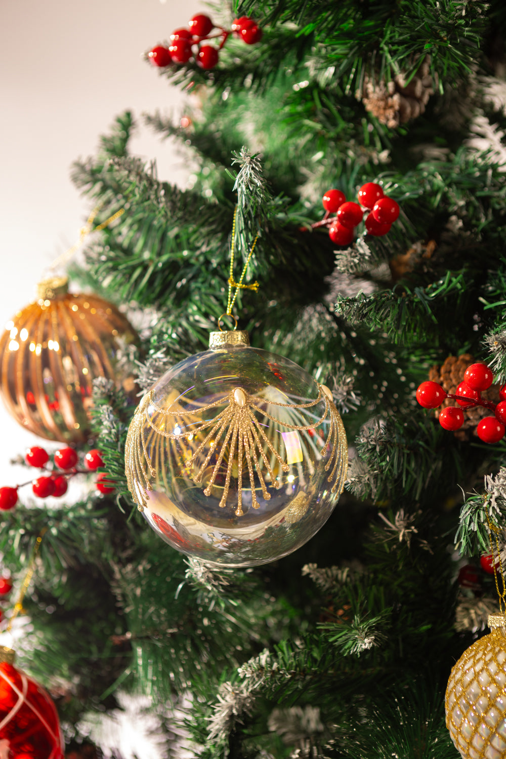 LARGE CLEAR ORNAMENT 4.7IN