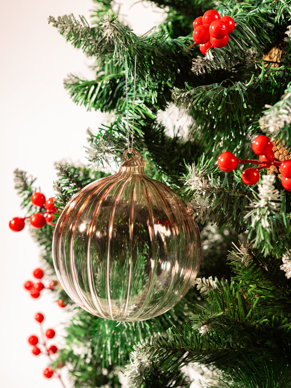 CLEAR ROUND ORNAMENT 4.7IN