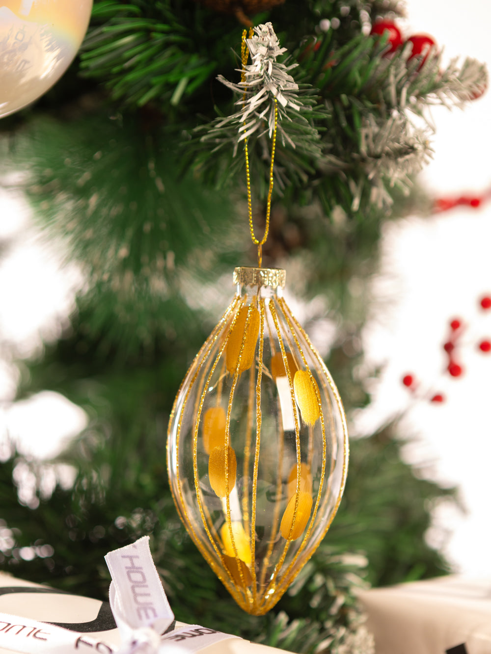 GOLD FINIAL ORNAMENT 4.9IN