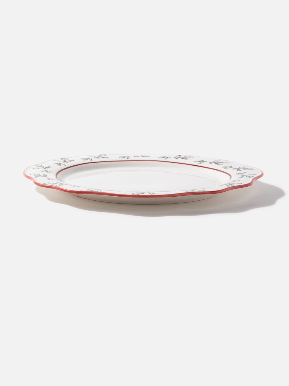 HOLLY CHRISTMAS PLATE 13IN