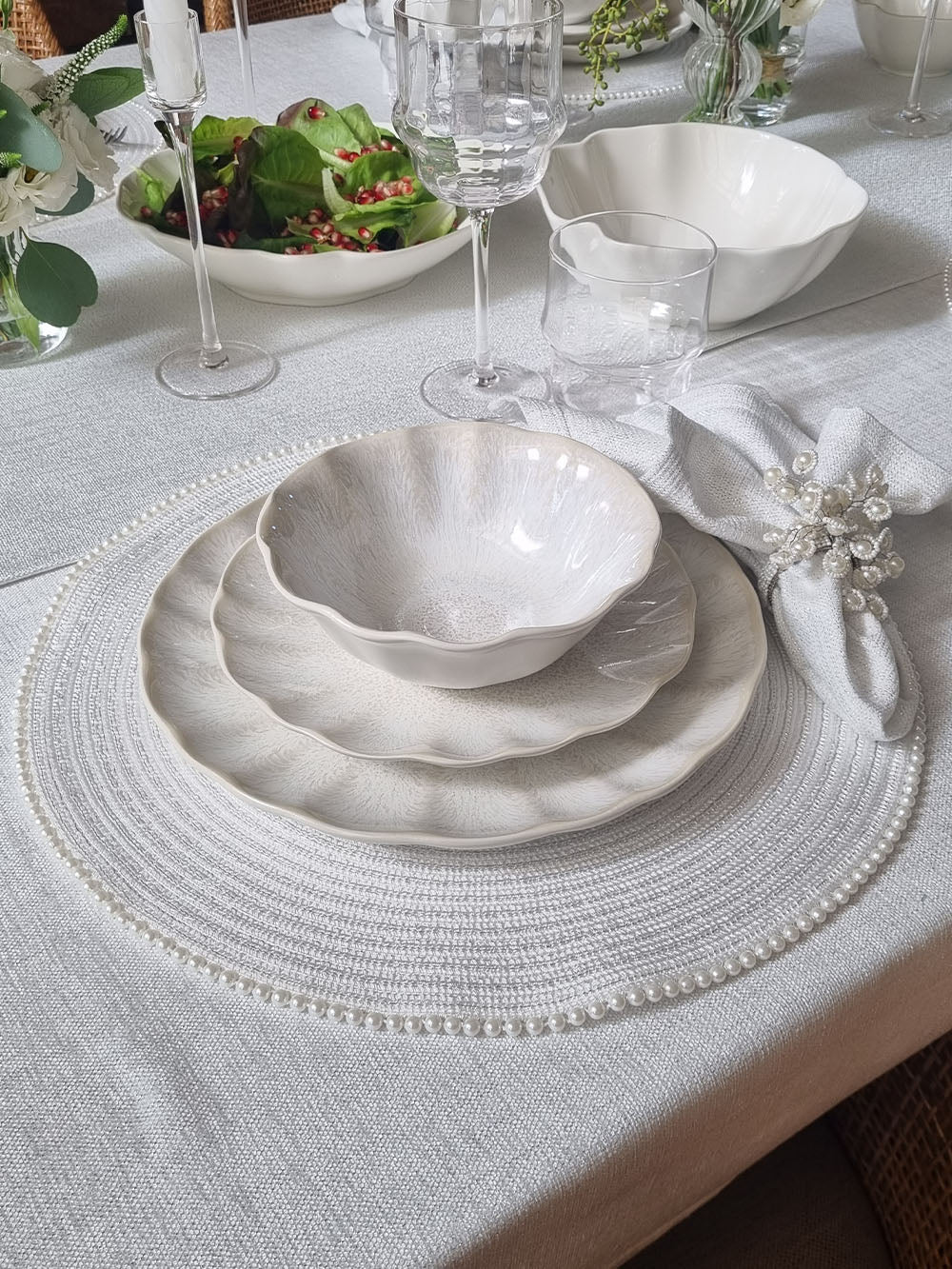 Pearl Round Table Placemat - FOX HOME CANADA