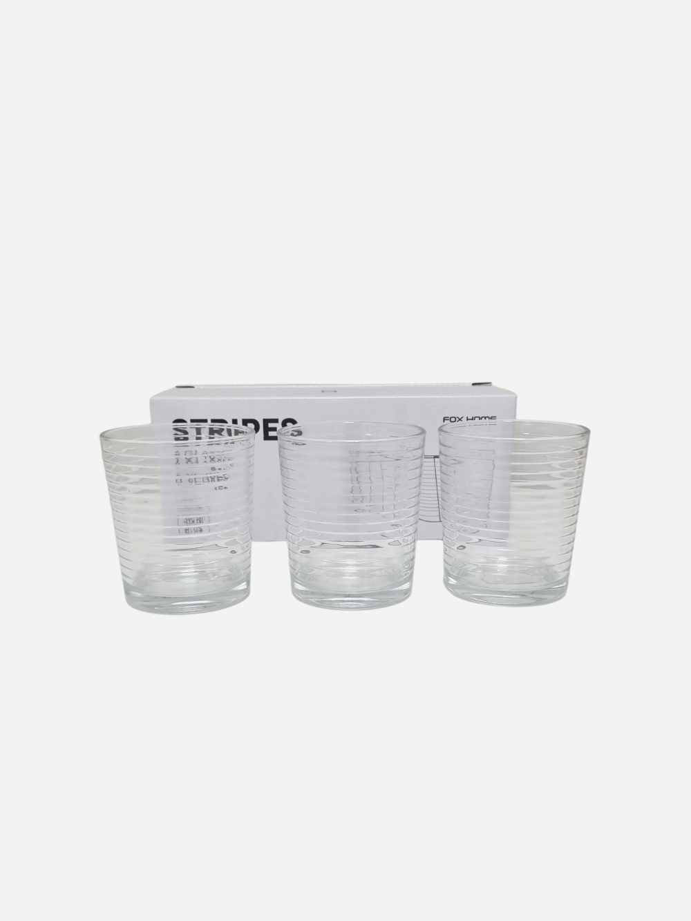 Set of 6 Stripes glasses - FOX HOME CANADA