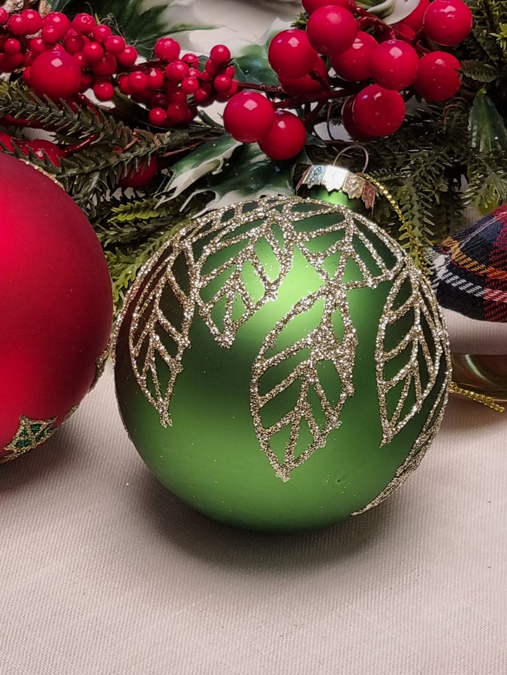 Gold& green Forest Ornament