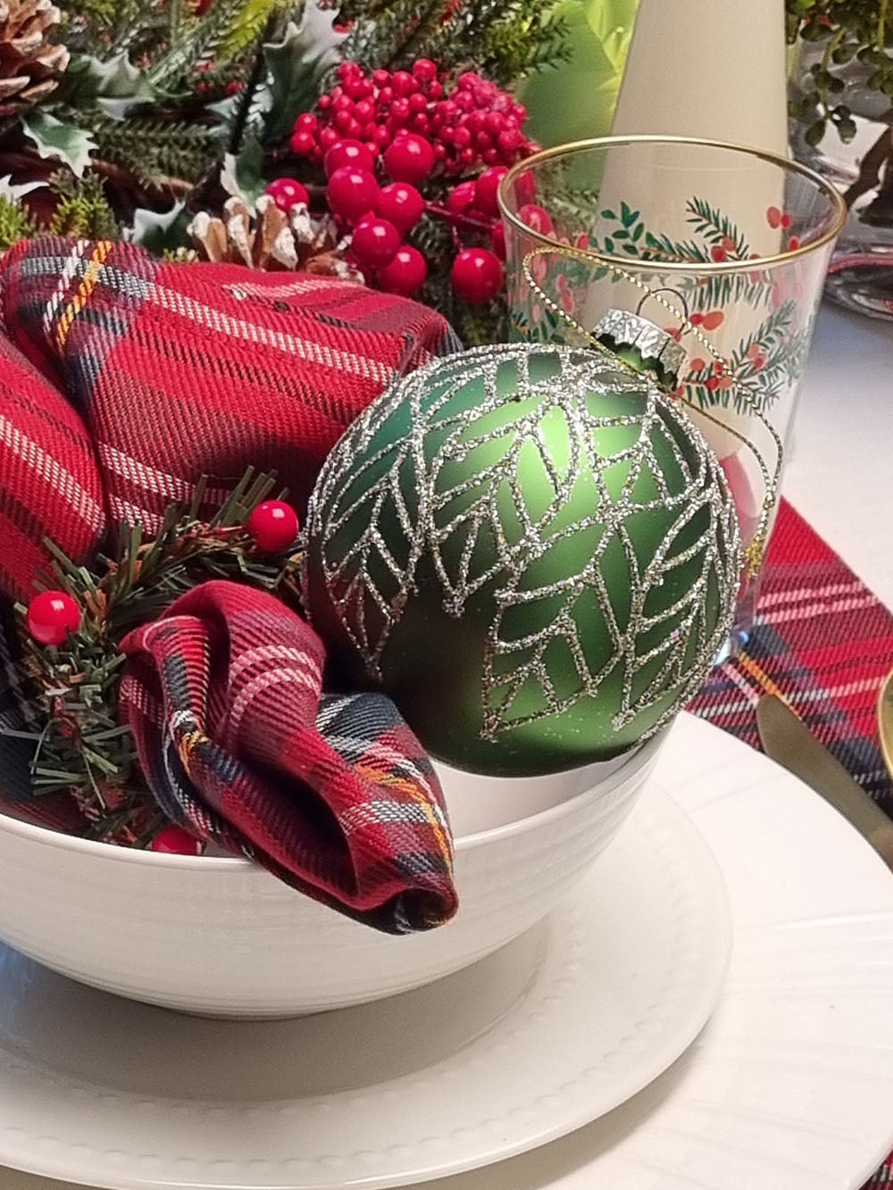 Gold& green Forest Ornament