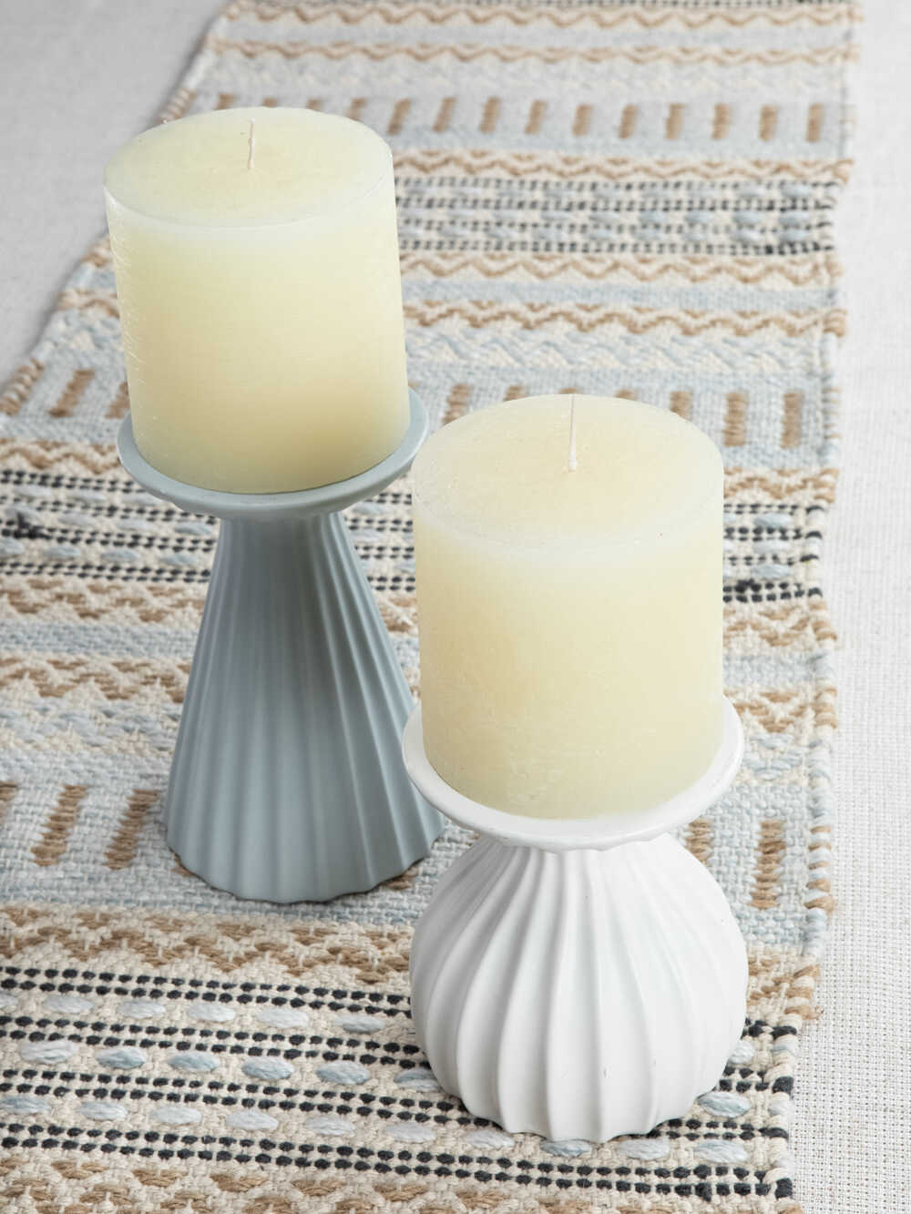 Shell Pillar Candle Holder 6.8"