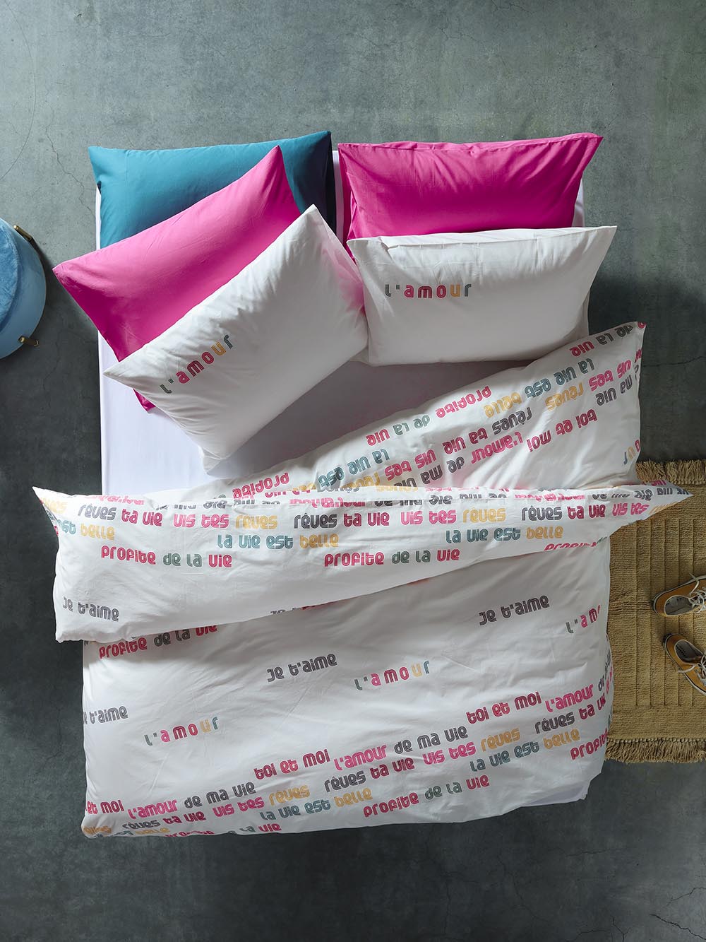 L'amour Percale Duvet Cover