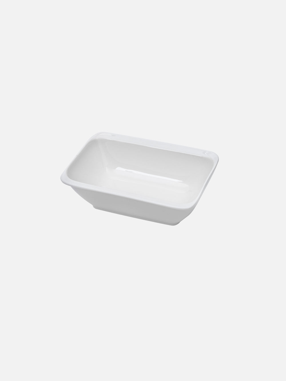 White porcelain square serving bowl