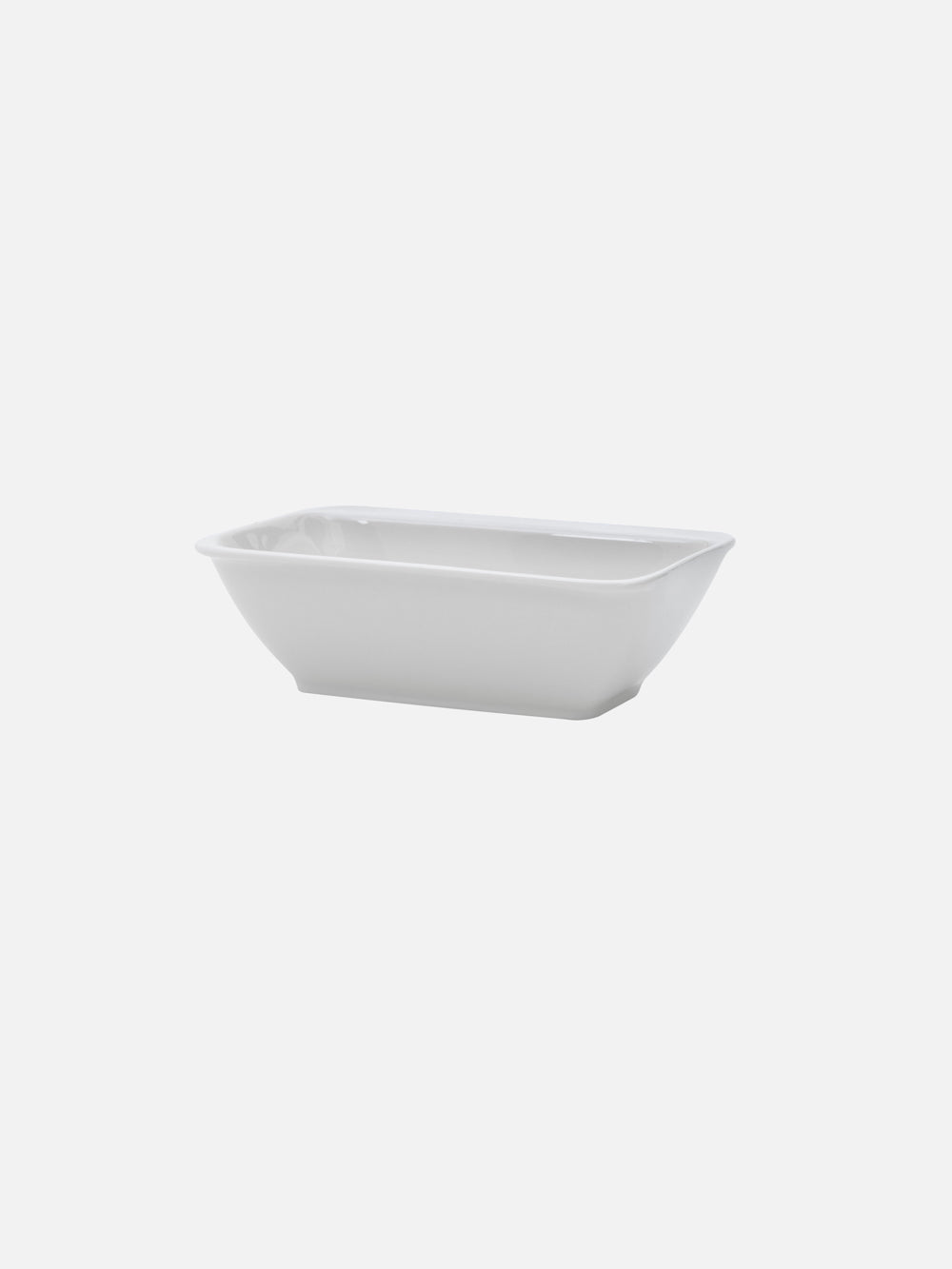 White porcelain square serving bowl