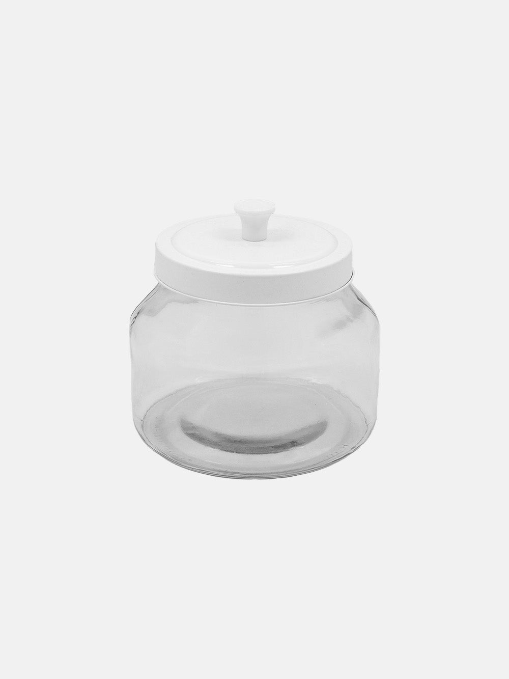 Minimalist glass storage jar