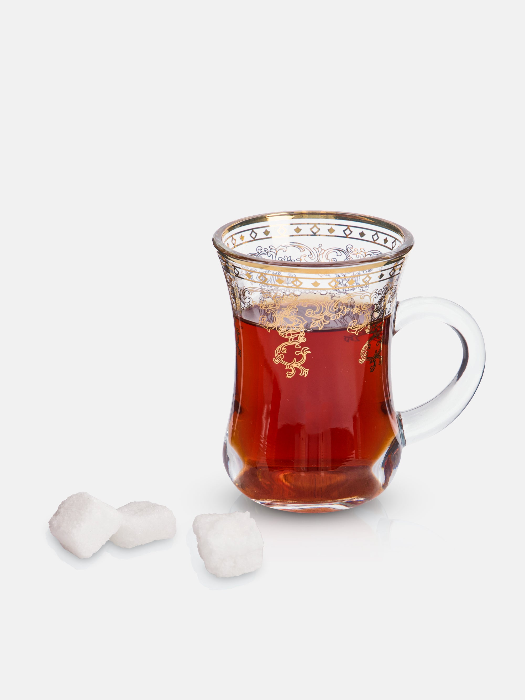MACHIN MADE TEA GLASS W/DECAL