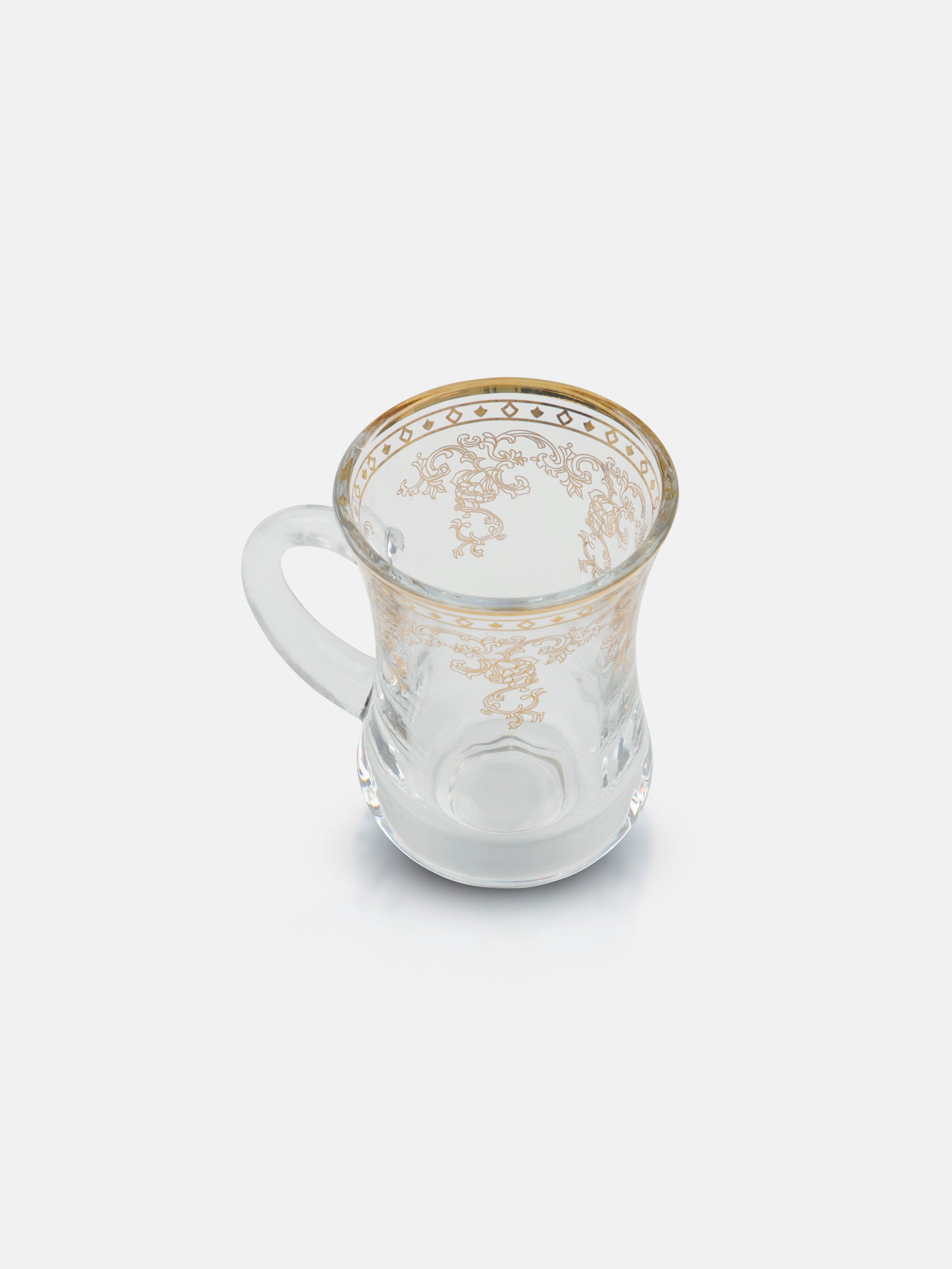MACHIN MADE TEA GLASS W/DECAL