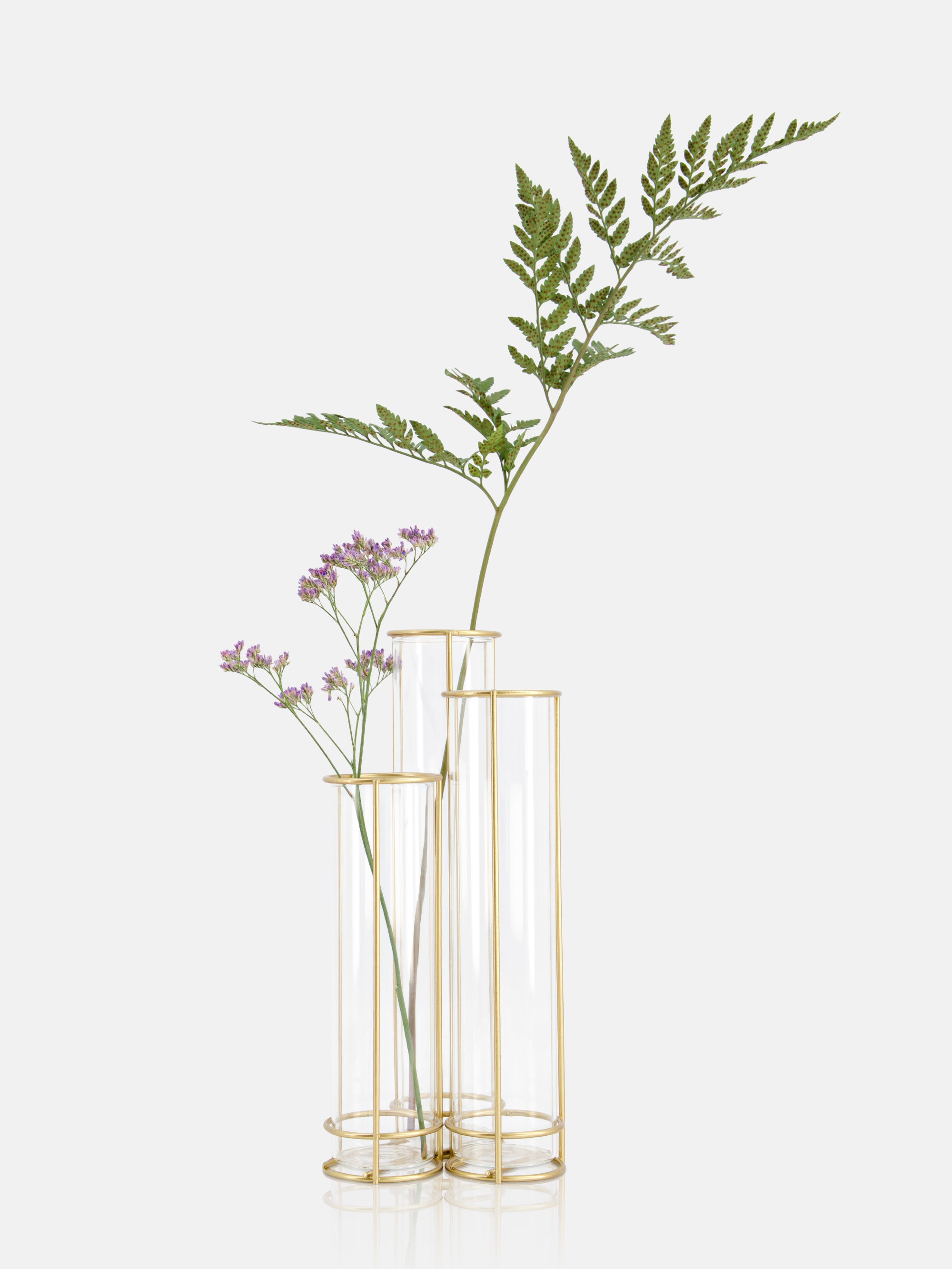 Gilded tiered vase 10*4.7in