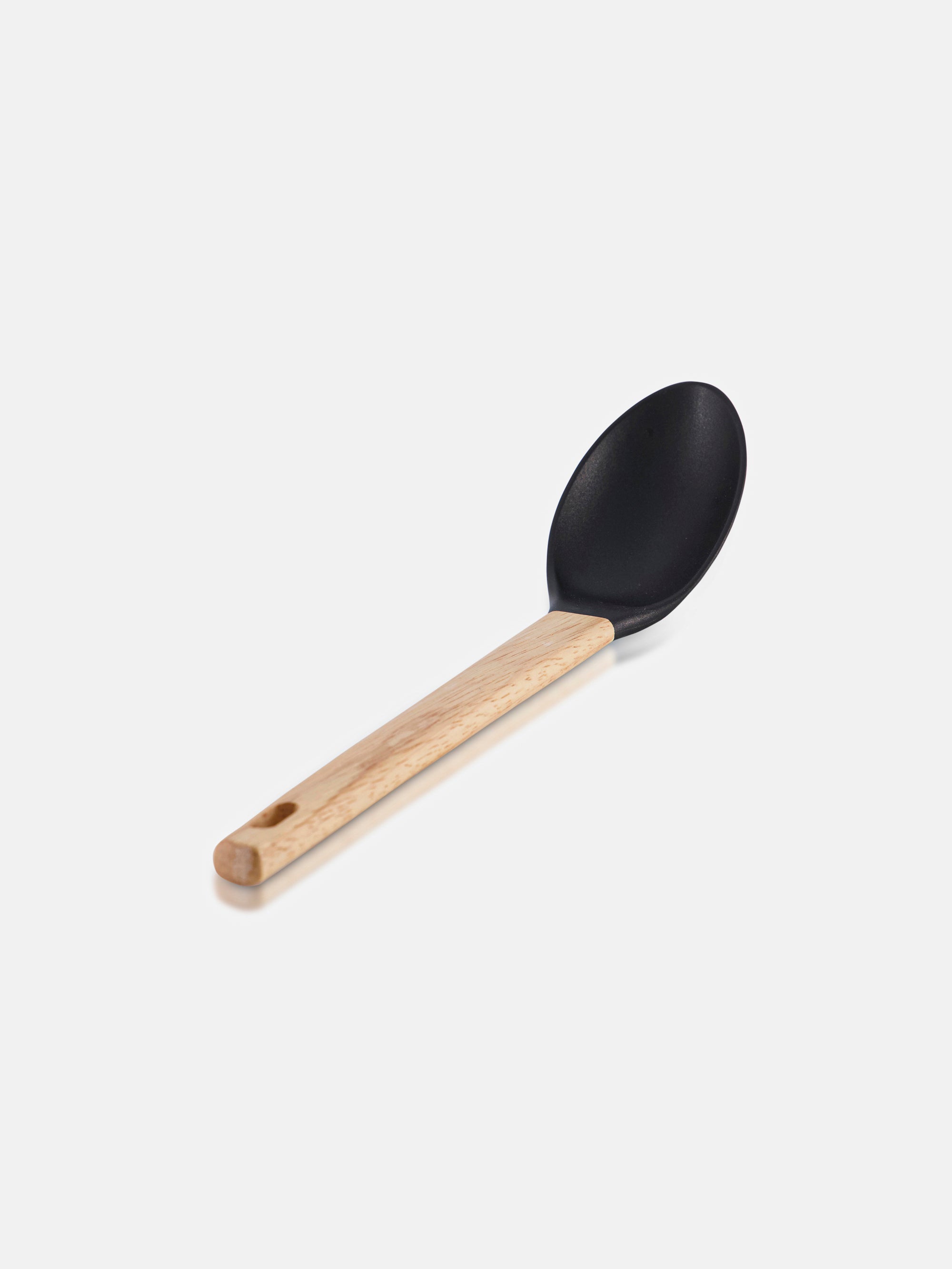 wood & plastic serving spoon