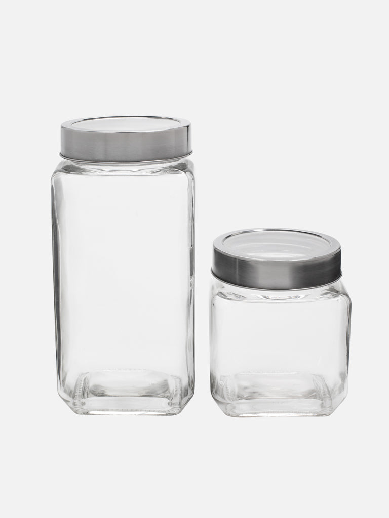 Square Glass Jar 33oz