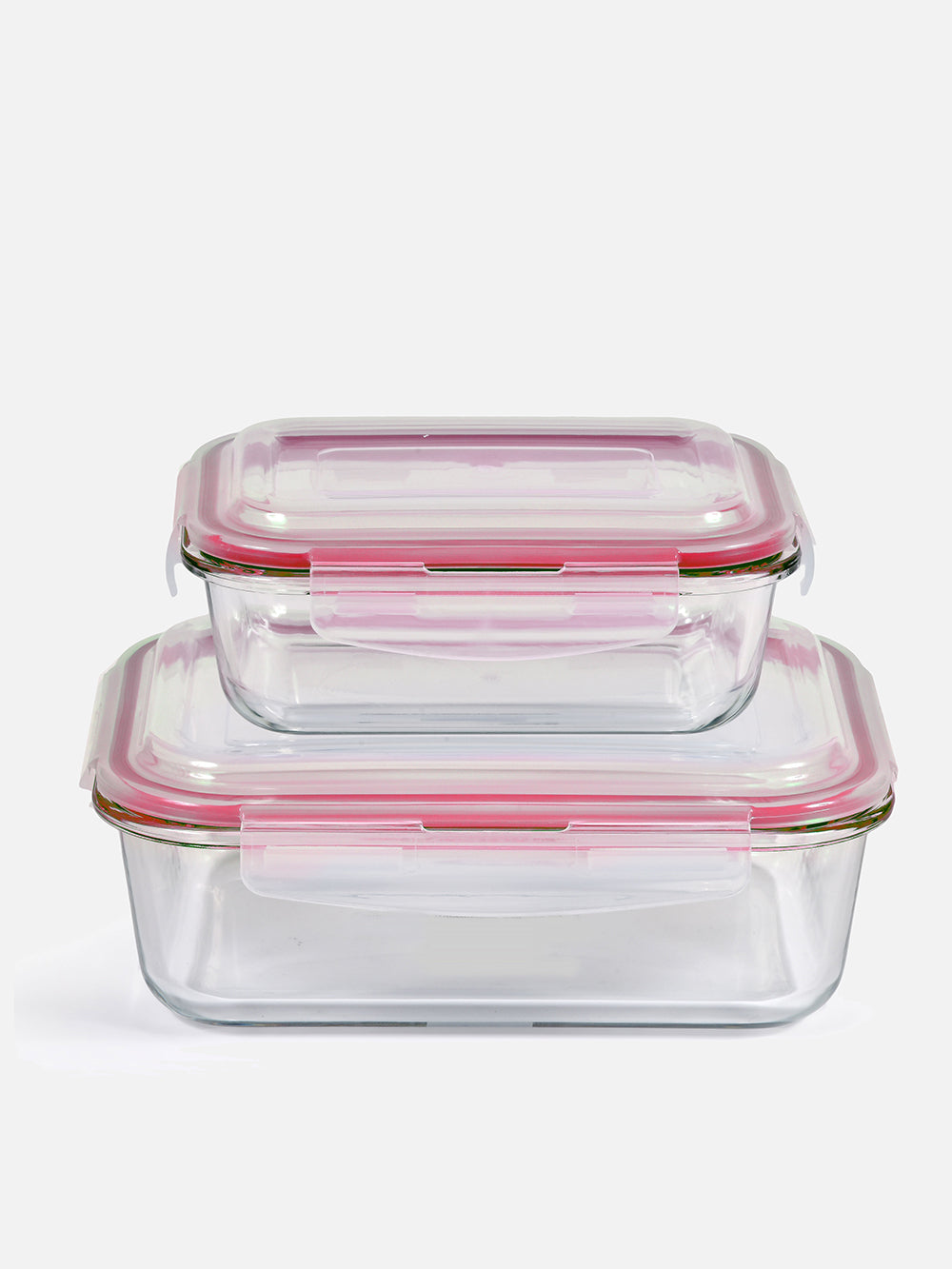 2-Piece Glass Storage Containers Set