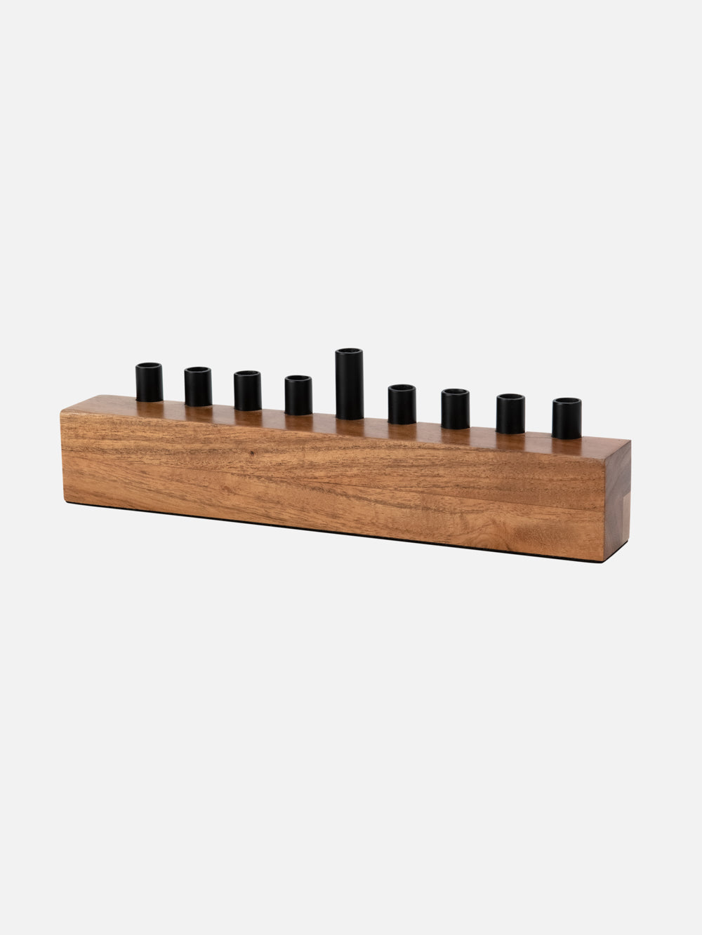 WOODEN MENORAH 10.1X1.4X2.9