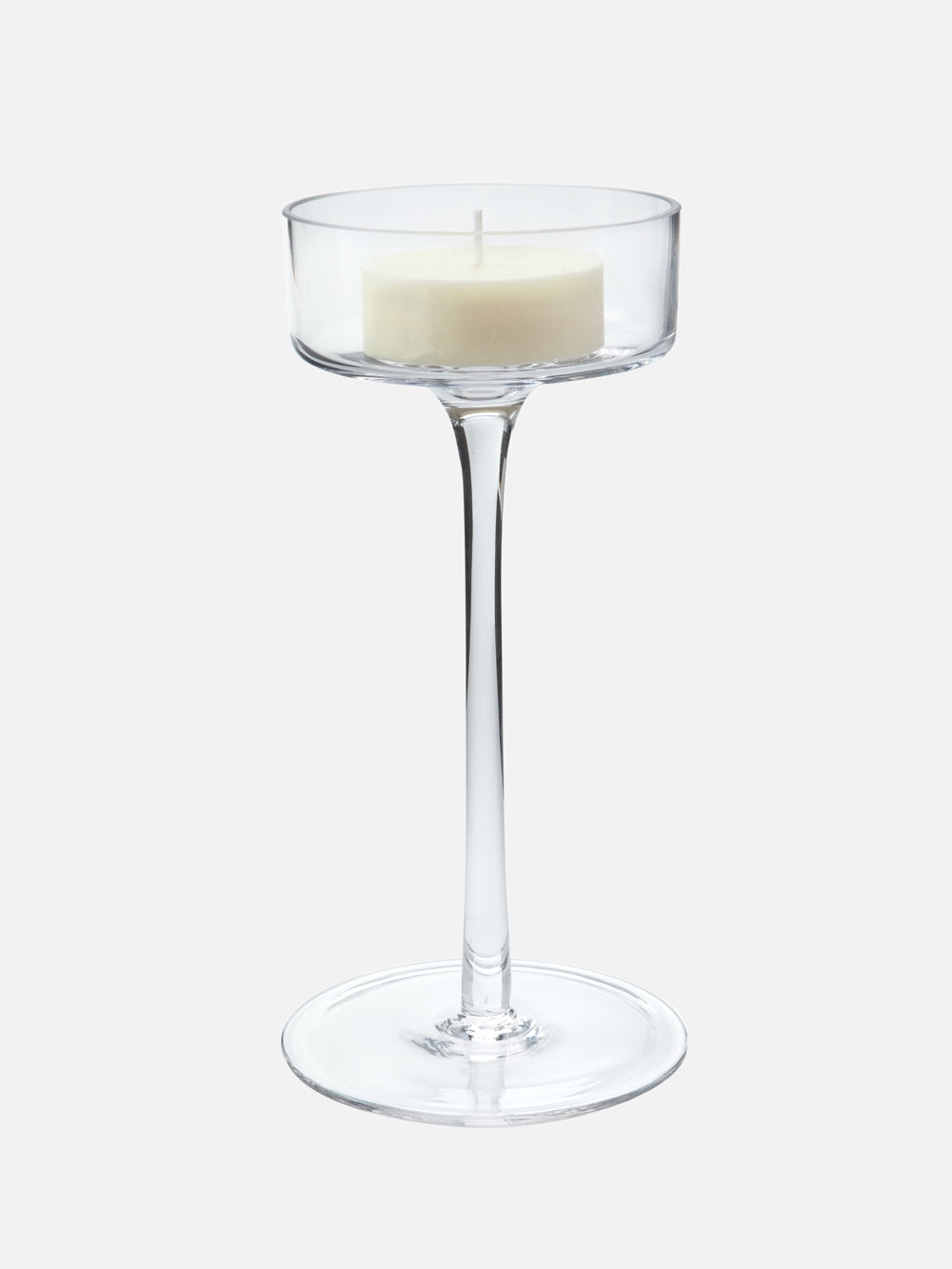 Glass Tealight/Pillar Candle Holder (L)