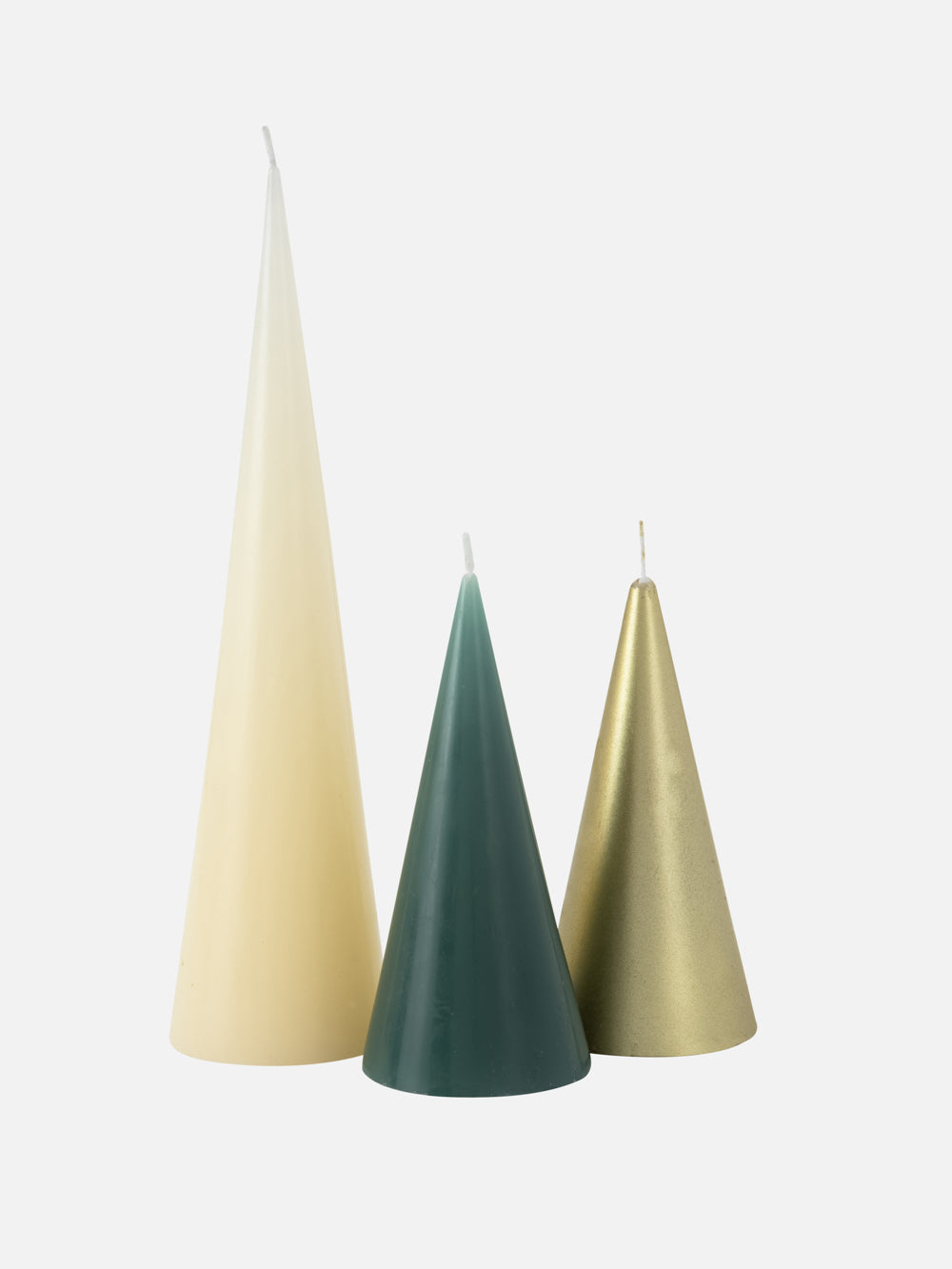 Green Golden Cone Candle S