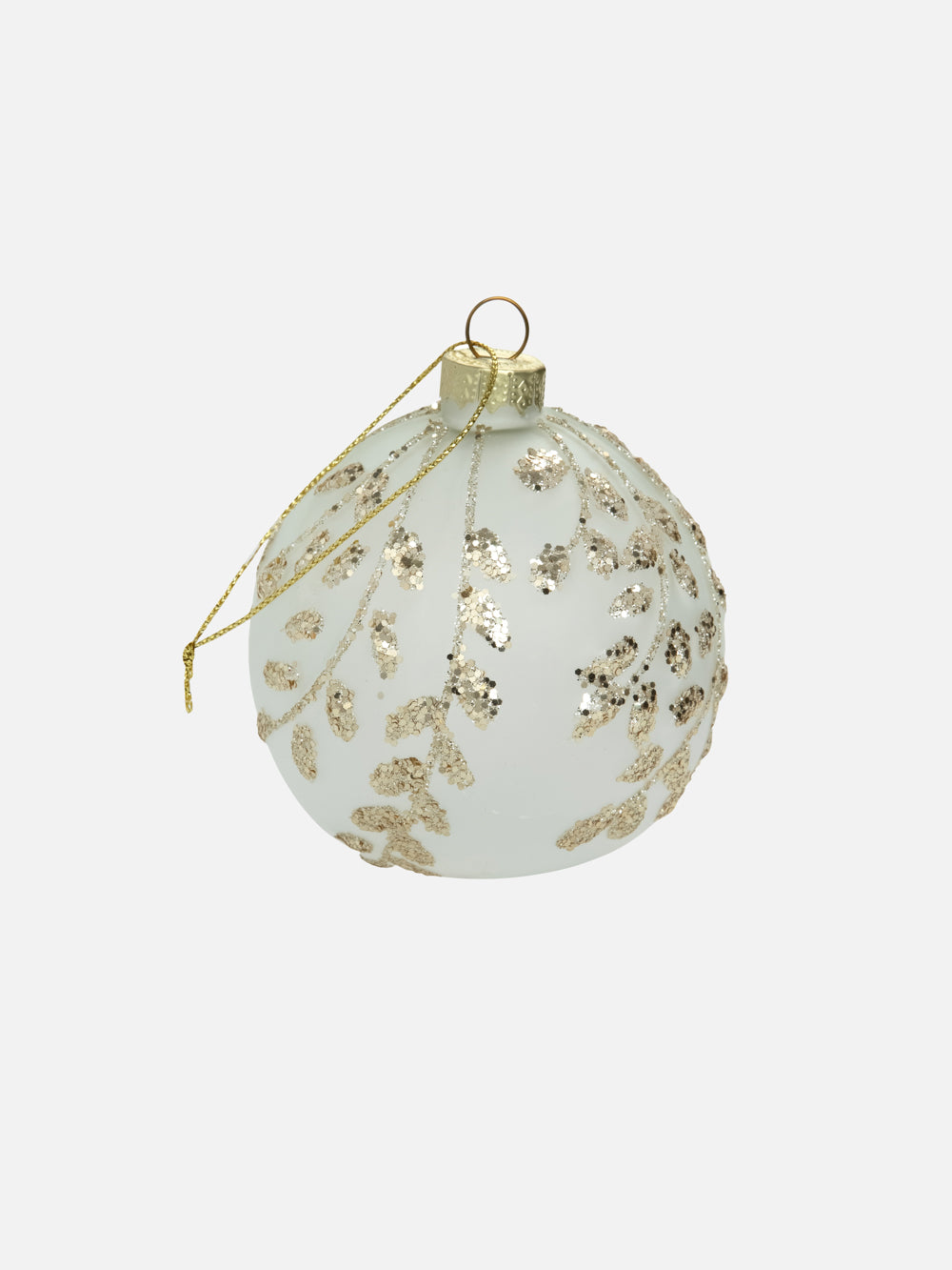 Gold glass  Leaves Ornament