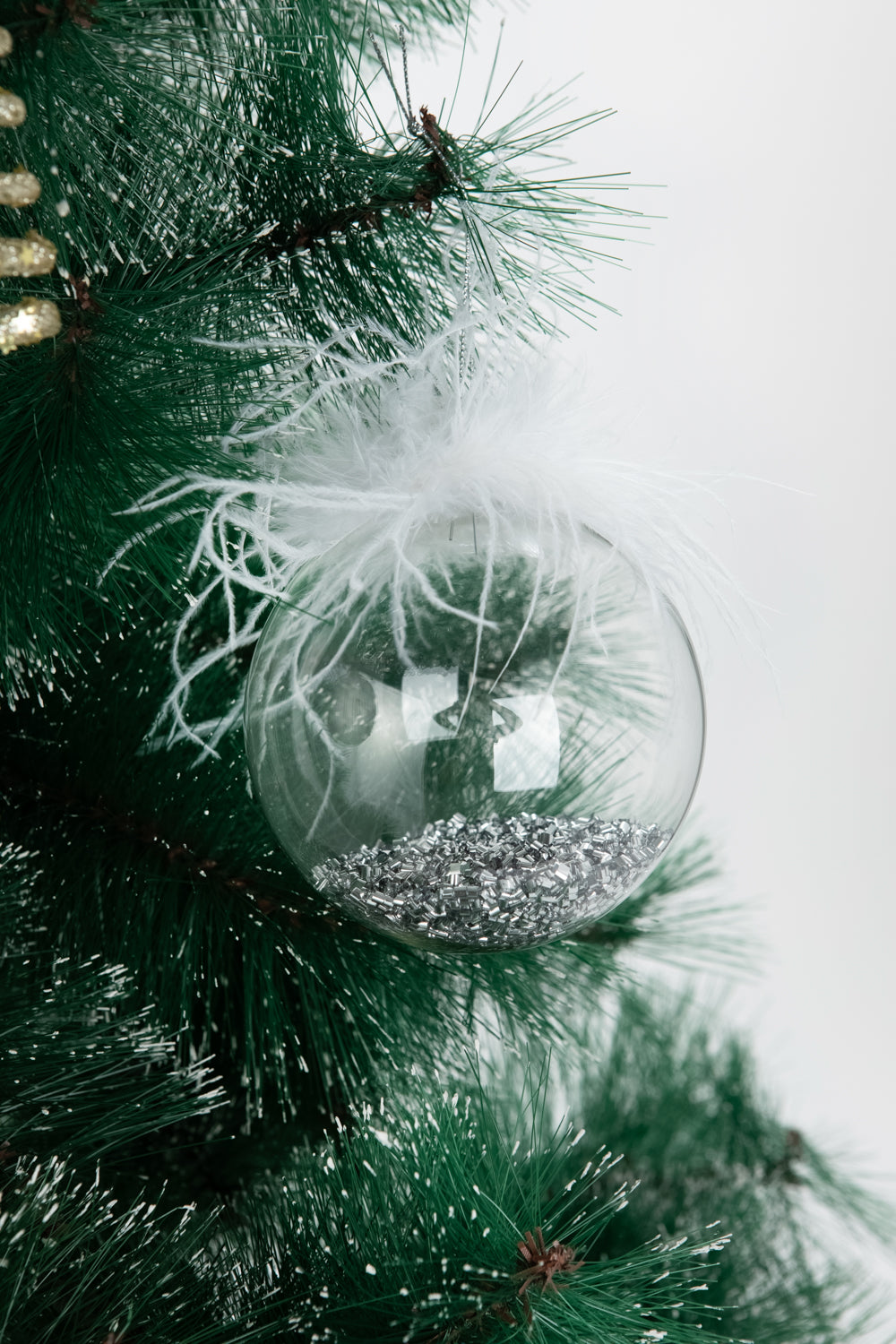 Silver Bead glass Ornaments