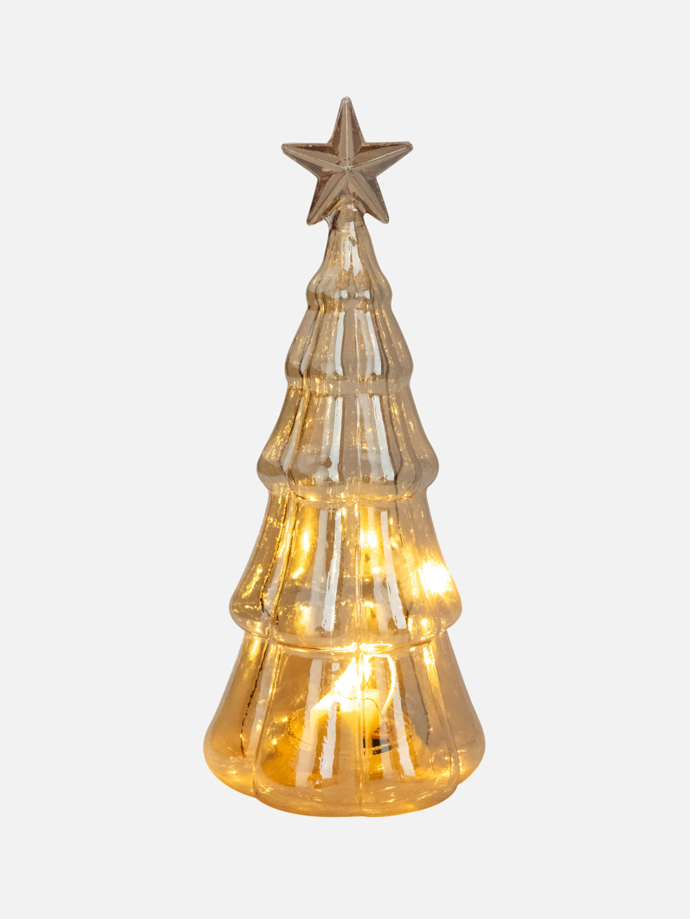 Christmas Gold Fir Lamp 7.4 IN