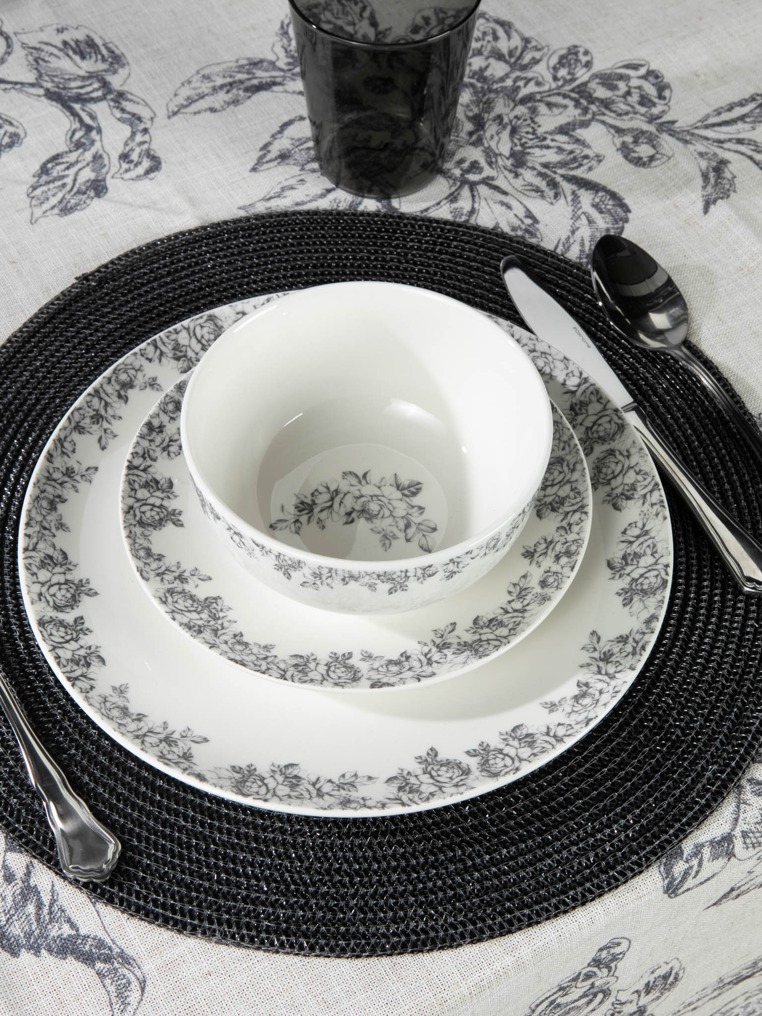 Toile Round Table Placemat