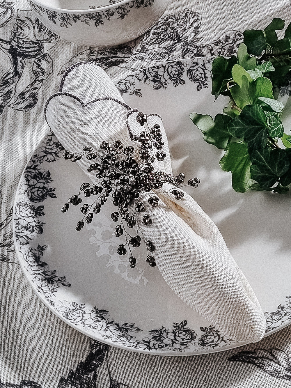 Toile Napkin Ring