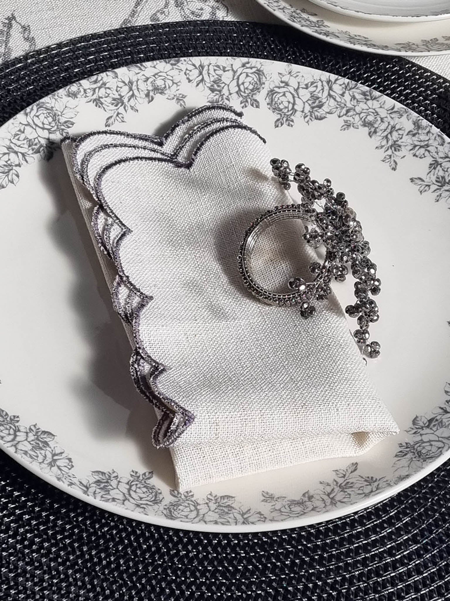 Toile Napkin Ring