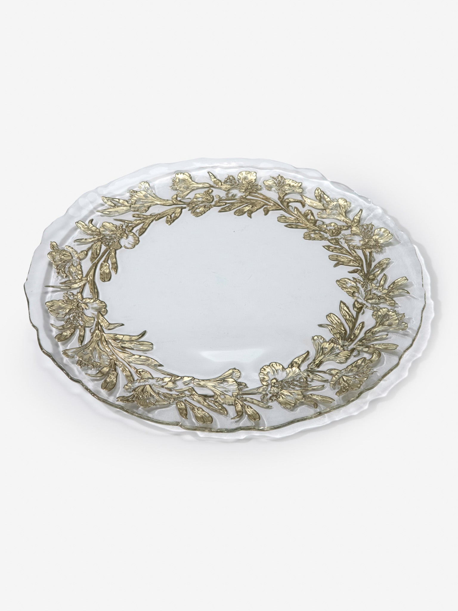 Flori Glass serving Plate