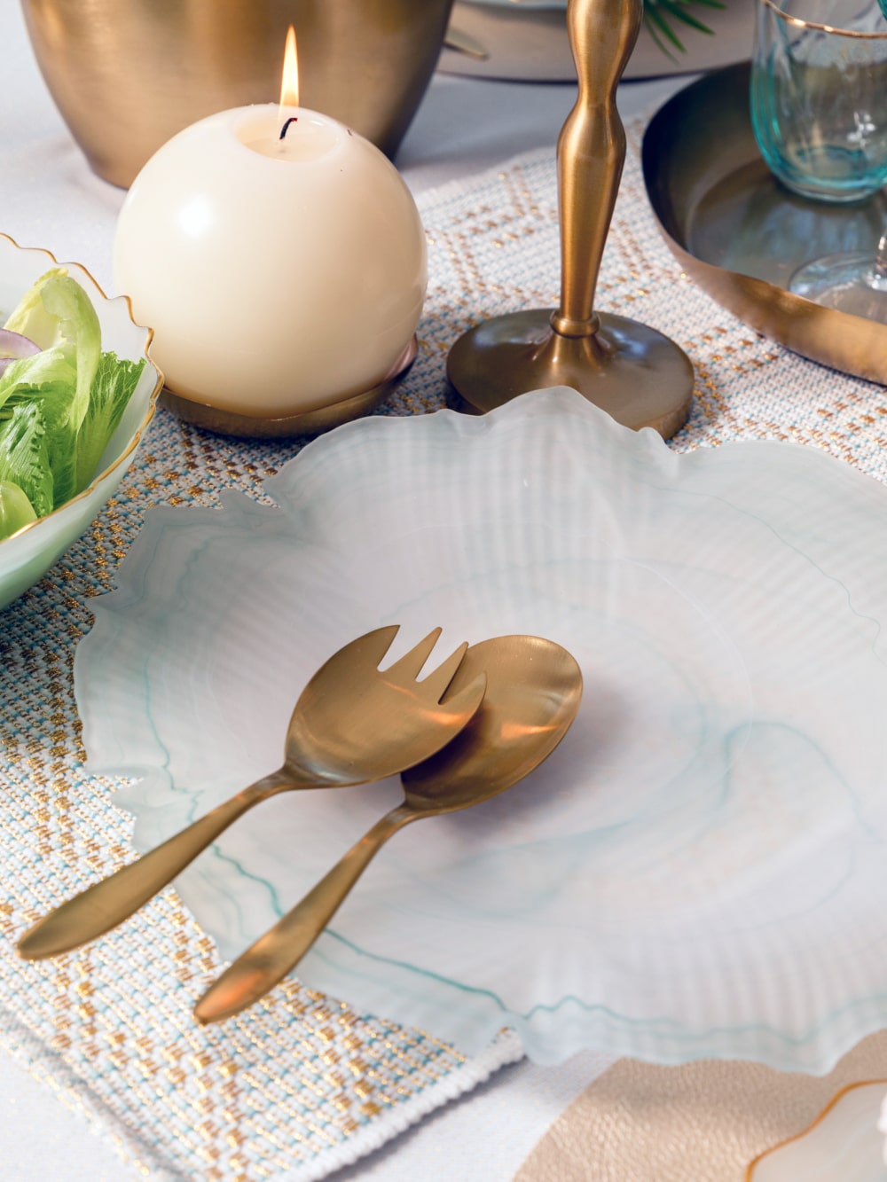 AURORA set of serving spoon