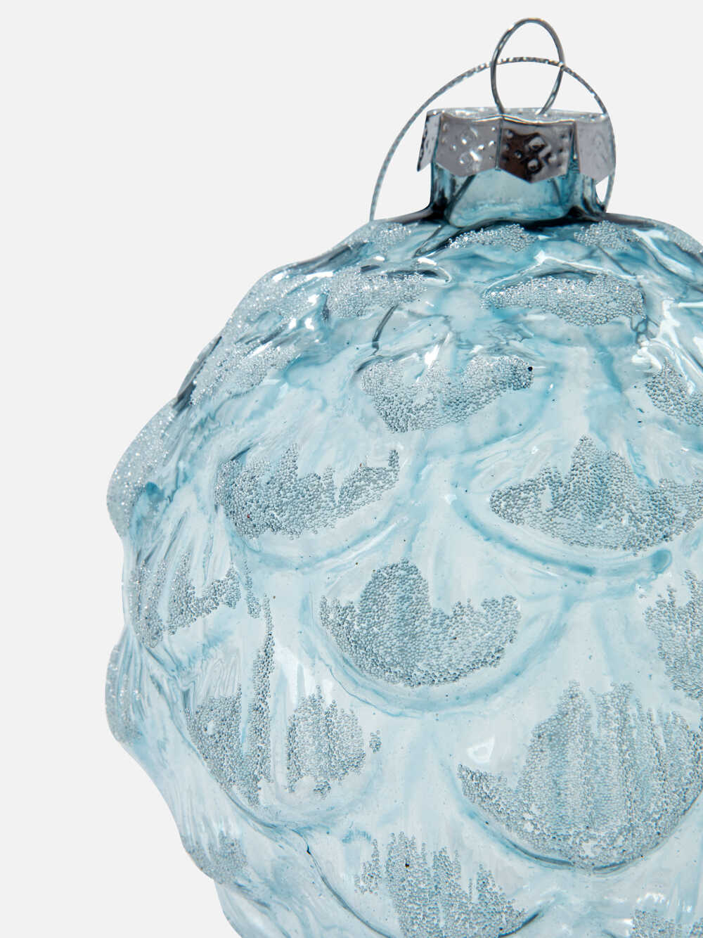 Frosted Pinecone ball Ornament