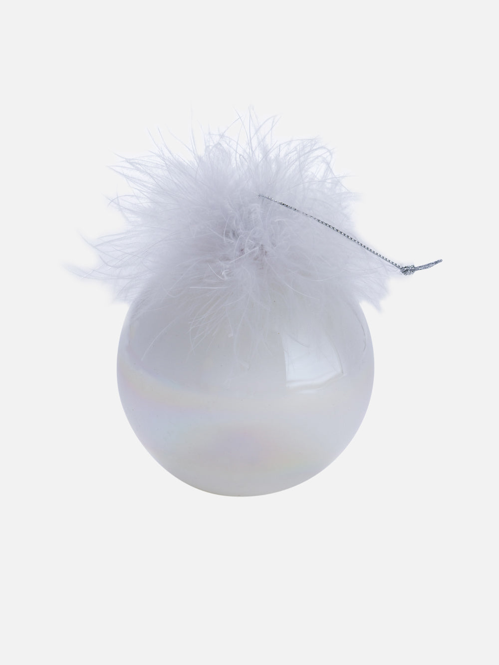 Feather pearl ornaments 3.9 in