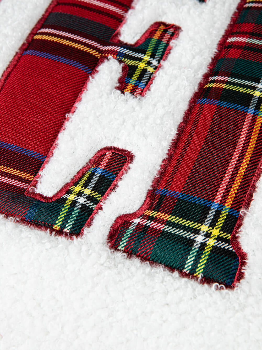 Merry Christmas Plaid Pillow