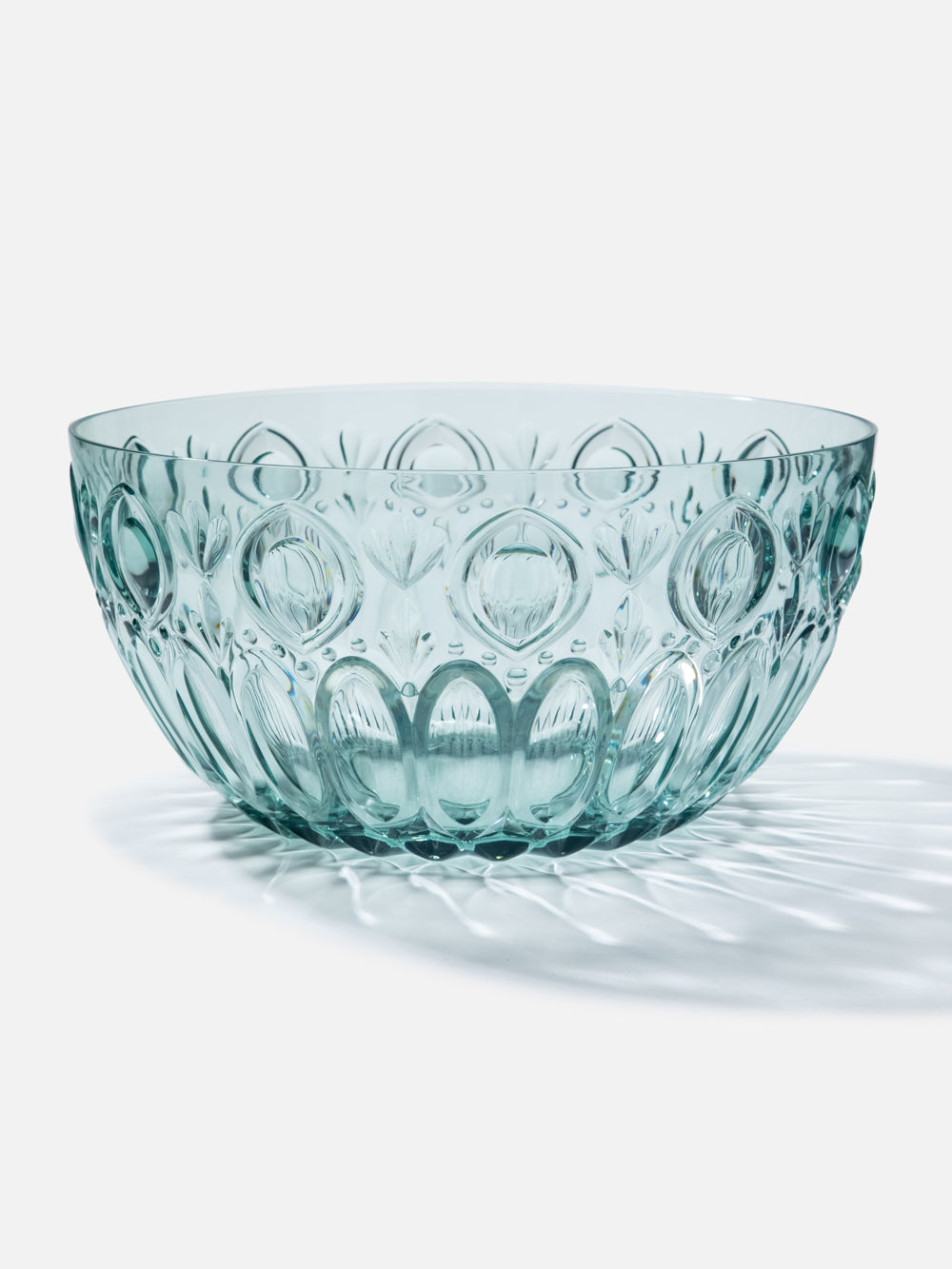 Peacock Turquoise Serving Bowl 9.8" Diam, 4.9" H