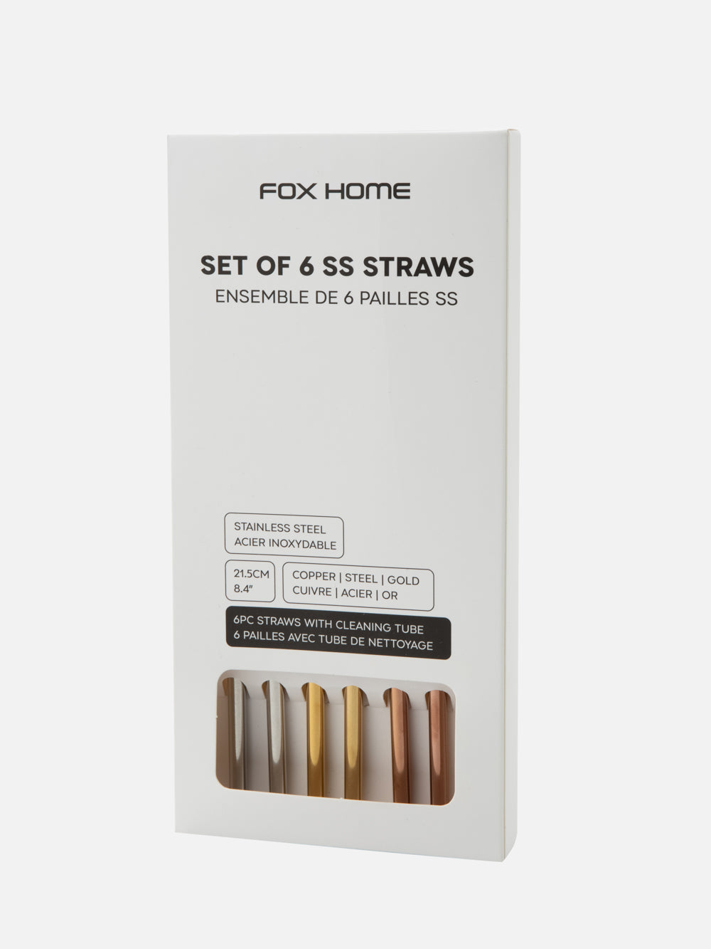 SET OF 6 SS STRAWS