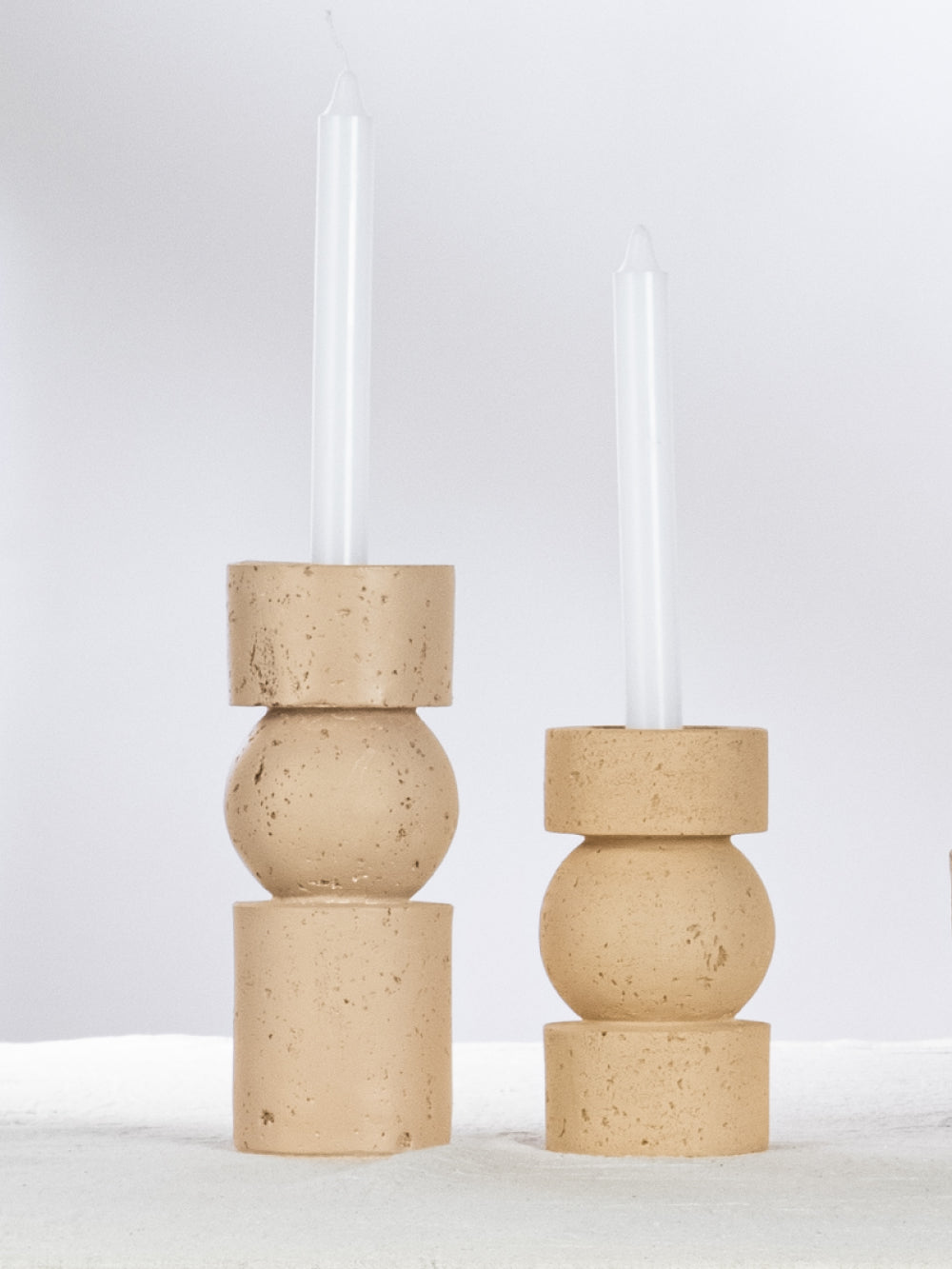 CANDLE STAND MARBLE 3x17.7in