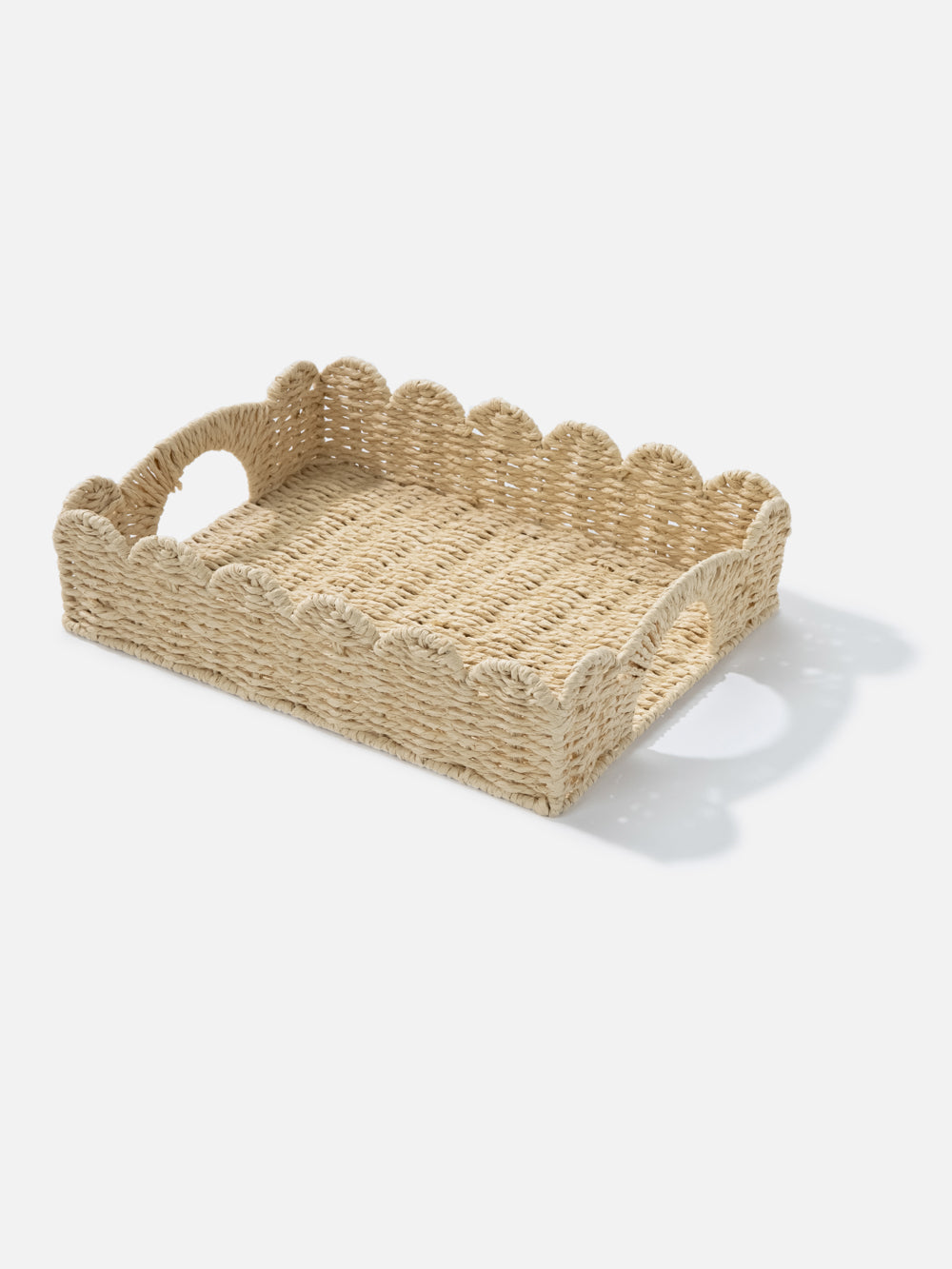 Liya Natural Woven Serving Tray 12.6" x 9.8"