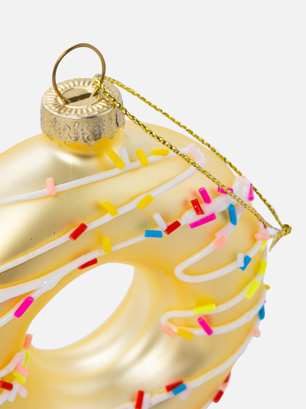 CREAM DONUT ORNAMENT 3.1IN